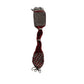 Antique Victorian Hand Bag Beaded Miser's Purse Burgundy Red Steel Beads Crochet