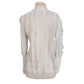Vintage 70s White Lace Ruffled Front Shirt Long Sleeved Poet's Blouse / M