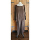 Vintage 2000s J Morgan Puett Dress in Brown Striped Silk
