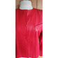 Vintage 80s Red Leather Jacket Snap Front Closure / S