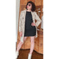 Vintage 80s Animal Print Jacket Short Trench Zebra Coat Baxis