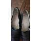 Vintage 1990s Dries Van Noten Shoes Black Leather Ballerina Flats Crisscross Ribbon Straps 39