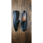 Vintage 90s Ferragamo Women's Shoes Penny Loafers 10.5 Narrow Black Leather