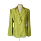 Vintage 2005 Armani Collezioni Blazer Textured Lime Green Jacket Size 16