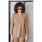 Vintage 80s Pants Suit Brown Cotton Summer Style