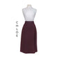 Vintage 1980s CHLOE Pencil Skirt Midi Oxblood Burgundy Red Wool Lagerfeld Era Marshall Fields