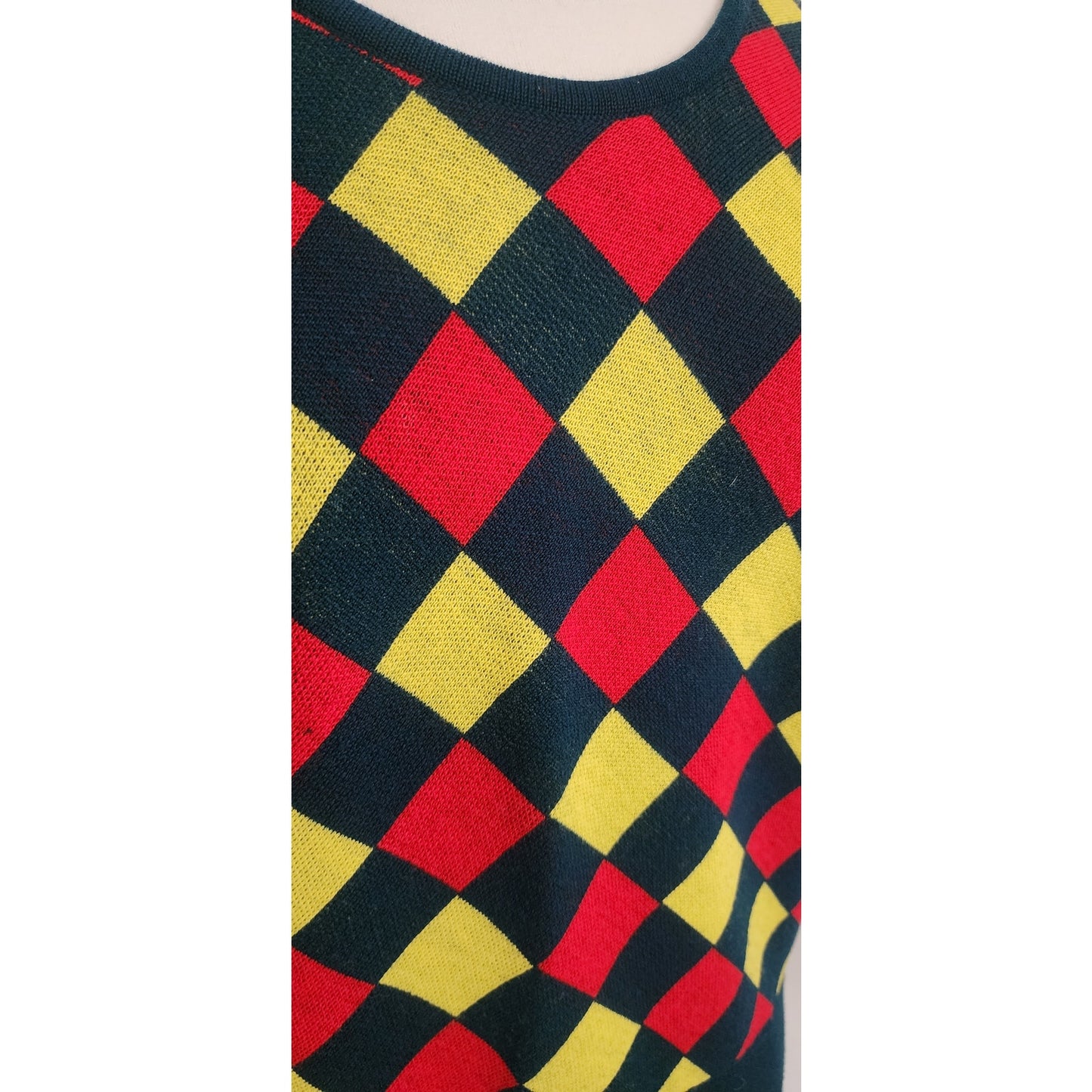 Vintage 70s Argyle Sweater Wool Vest Dark Green Marshall Field & Co Unisex