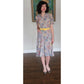 40s Saybury Paisley Rayon 2 Pc Dress &amp; Jacket Set with Yellow Sleeves &amp; Belt