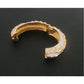 Vintage 70s Jomaz Bracelet Joseph Mazer Sculptural Brutalist Two Tone Gilt Clamper Bangle