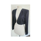Vintage 1980s AJ Bari Strapless Dress + Bolero Jacket Suit Set Zebra Print Black White Silk / M