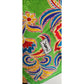 Vintage YSL Scarf Silkprint Square Floral Paisley Green Yves Saint Laurent 70s 80s