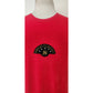 Vintage 90s Sonia Rykiel Red Dress Red Velour Drop Waist w/Logo Emblem