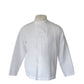 Vintage Issey Miyake Mens Shirt White Linen Button Down Asymmetrical Closure Mandarin Collar