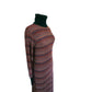 Vintage 1970s MISSONI Knit Dress Long Sleeved Turtleneck Zigzag Pattern