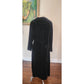 Vintage 60s Black Velvet Opera Coat Double Breasted Gold Buttons