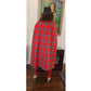 Vintage 60s Cape Red Plaid Reversible Cloak