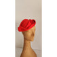 Vintage Red Hat Sculpted Swirled Wool Alva Millinery