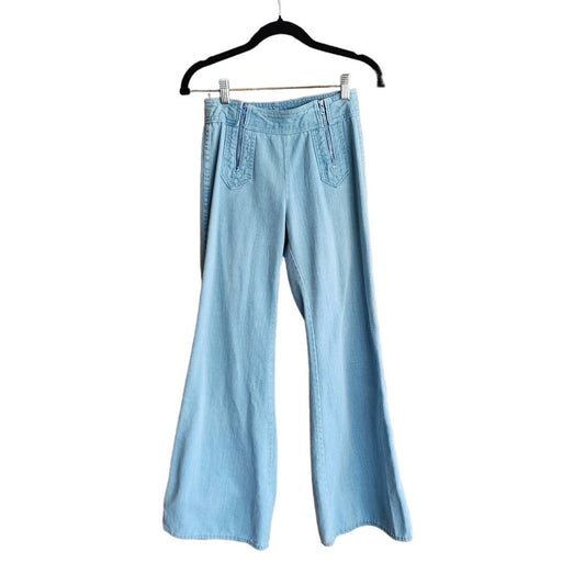 Vintage 70s Blue Jeans Sailor Pants Flares Light Wash XS/ Juniors