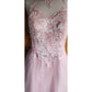 Y2K Era Pink Princess Dress Tulle Lace Embroidery Corset Lace Back Barbie