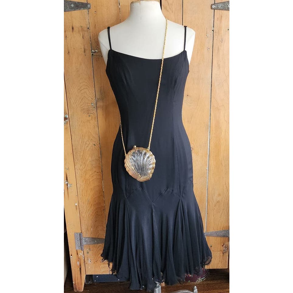 Vintage 50s Seashell Bag Clear Lucite Walborg