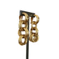 Vintage 90s Chanel Gold Earrings Clips 93P Multi-Ring Drop Logo Hoop Danglies