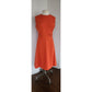Vintage 60s Orange Dress Mod A Line Skirt / Medium
