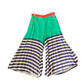 Retro Style Striped Culottes Green Navy Blue High Waisted Sailor Pants / M