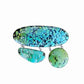 Vintage 70s Southwestern Brooch Pink Stamped 925 Sterling Silver Spiderweb Turquoise Dangle