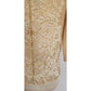 Vintage 60s Beaded Sequined Top Cream Wool Long Sleeved Regalia Imports Hong Kong