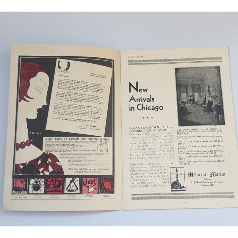 30s Art Deco Theater Program Peter Koch Chicago Adelphi