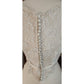 Vintage 50s Bridal Top Jacket Sheer White Lace & Sequins Long Sleeved