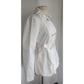 Vintage 90s Armani Short Trench White Coat Bubble Hem / S