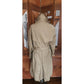 Vintage 80s Lytton's Threadneedle Chicago Mens Beige Trench Rain Coat Belted Wool Collar