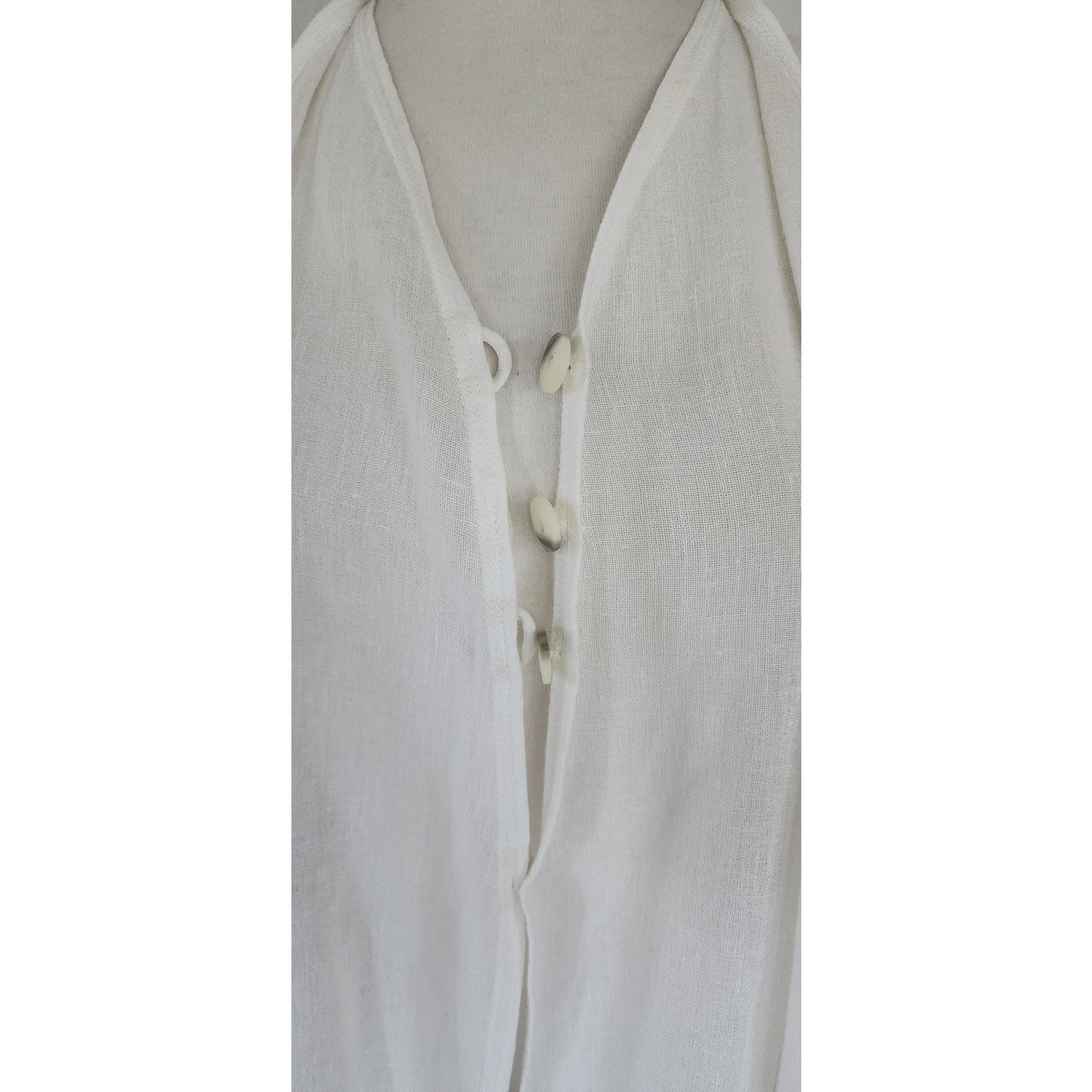 Vintage 90s GIORGIO ARMANI BLACK LABEL Jacket White Linen Blazer / Medium