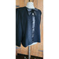 Vintage 80s Blazer Black Satin Bow Rhinestone Buttons Katherine Lindsay