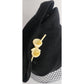 Vintage 1930s Art Deco Style Hat Black w/Cream Lucite Modernist Design