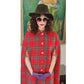 Vintage 60s Cape Red Plaid Reversible Cloak