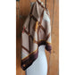 Vintage 90s Paloma Picasso Scarf Silk Brown Beige Novelty Print Bulletin Board