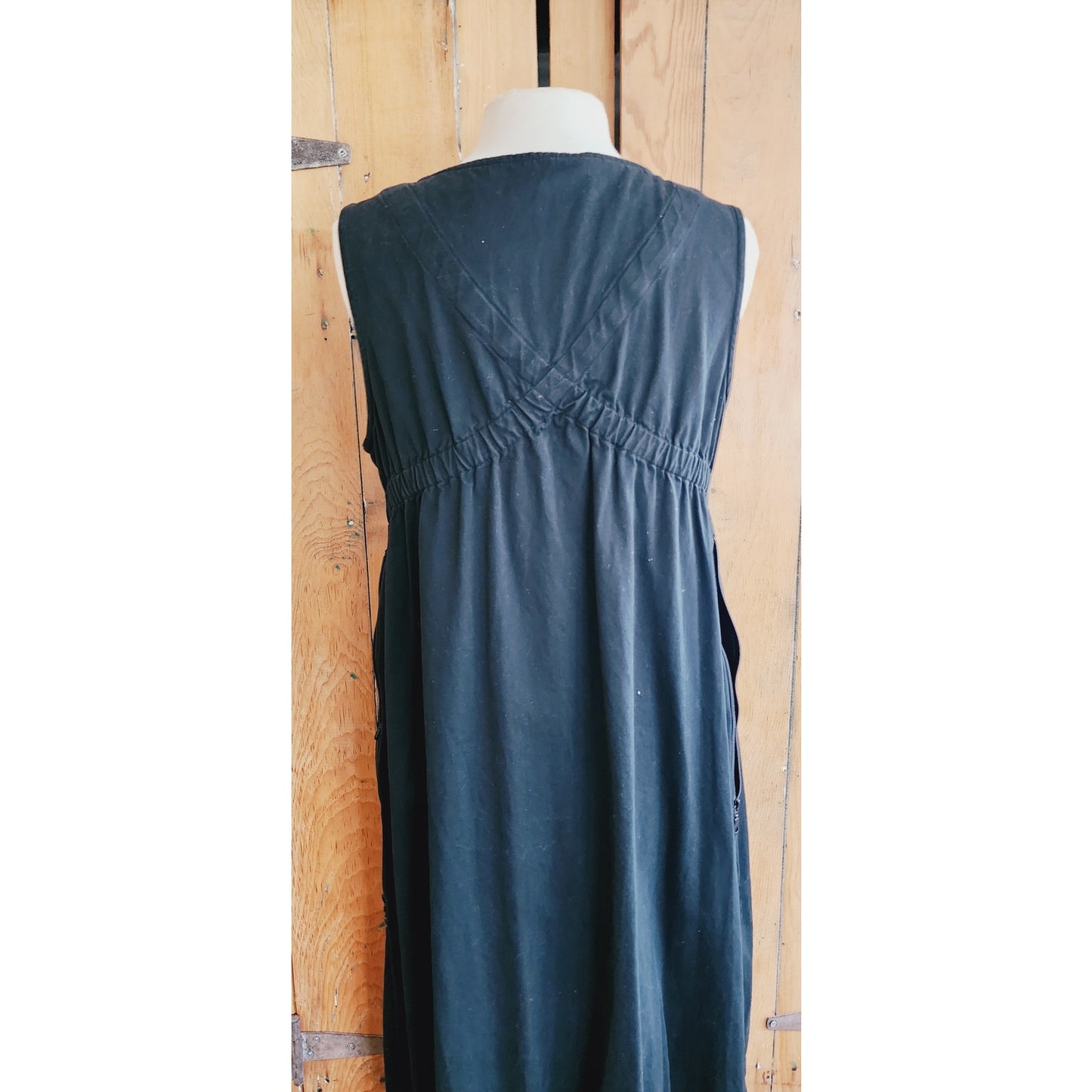 Vintage RUNDHOLZ Black Label Dress Sleeveless Cotton w/Zippers
