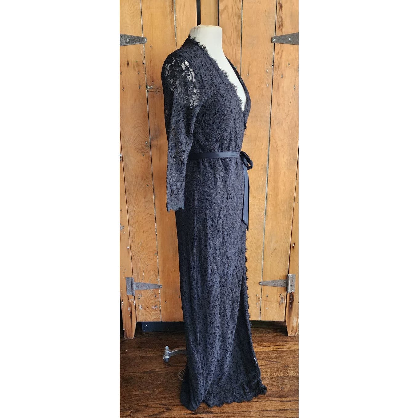 Diane von Furstenberg Julianna Lace Wrap Maxi Dress in Black Diane von Furstenberg Julianna Lace Wrap Maxi Dress in Black