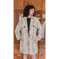 Vintage 80s Animal Print Jacket Short Trench Zebra Coat Baxis