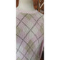 Vintage 1980s Burberrys Sweater Pink Argyle Plaid Preppy Made in Scotland