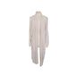 Vintage 1980s Maria Rodriguez Chicago Cardigan Duster Long Jacket Cream Knit L