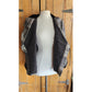 Armani Collezioni Blazer Silver Black Jacket Jacquard Print Asymmetrical Buttons Large
