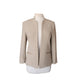 Vintage 1970s Bally Blazer Beige Wool Band Collar Jacket Medium