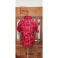 Vintage 60s Men's Red Hawaiian Shirt Surf Scenic Tiki Huts Cotton Short Sleeve