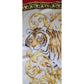 Vintage Ferragamo Silk Scarf Tiger Print Gold Baroque Scroll Print