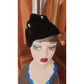 Vintage 1930s Hat Black Velvet Art Deco Modernist Avant Garde Austelle