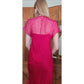 2018 Givenchy Runway Sample Dress Asymmetric Handkerchief Fuchsia Mesh Lace