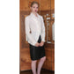 Vintage 90s Jil Sander White Structured Cotton Blouse Shirt Italian Size 40